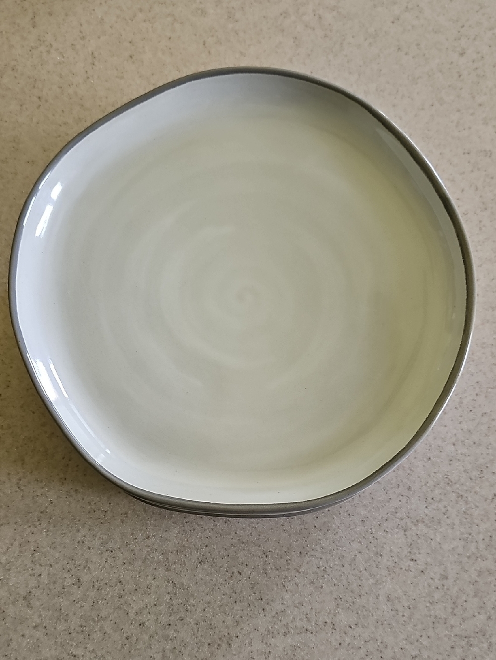 New Hearth & Hand Set Of 4 Gray 8" Reactive Glaze Salad Plates